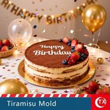 Acrylic Tiramisu Powder Stencil Mold, Compatible With Round/Square Cake Powder Shakers, Creates Exquisite Cocoa Powder Print Effect, Smooth Edges For Hands, Reusable. Multiple Classic Letter And Blessing Templates (Tiramisu, Happy Birthday, Congrats, Etc.), Beginners Can Also Make Beautiful Cake Decorations. Suitable For Home Baking, Birthday Parties, Holiday Celebrations, Commercial Dessert Shops, Essential Tool For Baking Enthusiasts. - Multicolor - View 4