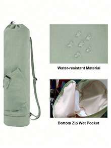 1 Stück/4 Stück Yogamattentasche mit Wasserflaschentasche, Nasstasche und verstellbarem Seil, Tragetasche für Yogamatte, multifunktionale Aufbewahrungstasche, Fitnesstasche - Geschenk für Frauen - Verschiedenfarbig - Übersicht 3