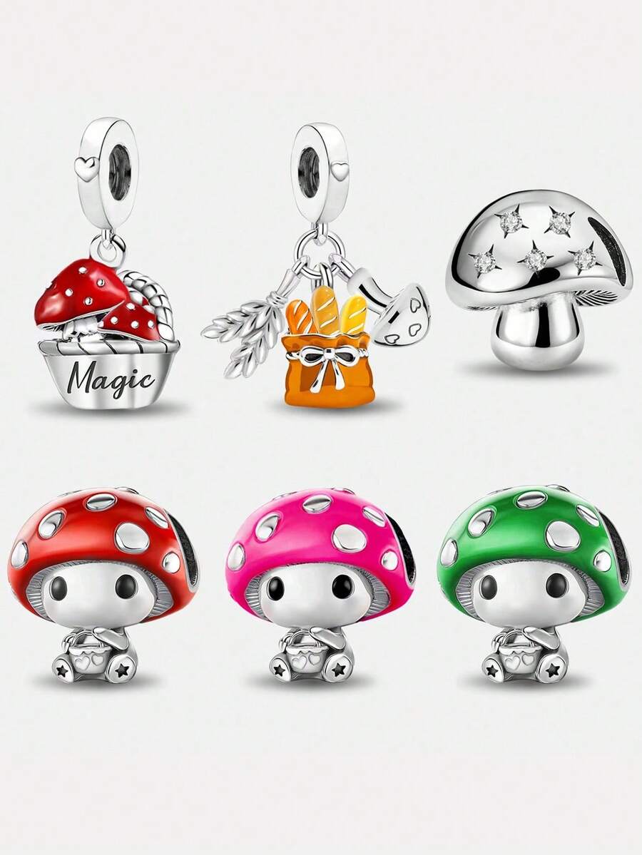 1pc Fashionable Pure Silver Rabbit Bead Pendant, Suitable For Bracelet DIY, Women's Jewelry Daily Decoration, Girls Accessory - Beads 1 - View 1