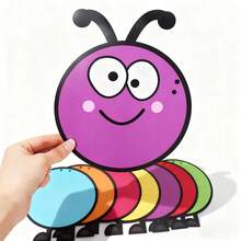 hoojojo 8/16pcs 7-Color Erasable Flash Cards, Double-Sided Blank Writing Cards, Reusable Handwriting Practice Cards, English Word Matching Activity Supplies, Interactive Learning Stationery, Classroom Game Props, Back To School - Multicolor - View 3