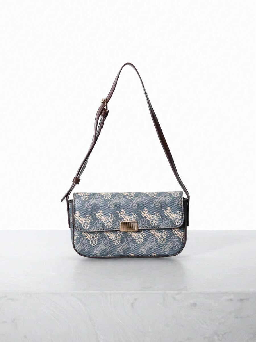 CHICVUE Nuevas llegadas, bolso de lujo de alta gama para mujer con gran capacidad, estampado elegante y versátil, con correa de hombro ajustable y diseño de bandolera, ideal para trabajo, universidad y uso diario - Multicolor - Ver 1