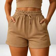 Kit Of 2 Women's Ribbed High-Waisted Sweatshirts In Black And Gray. - 1 Beige Unit - View 1
