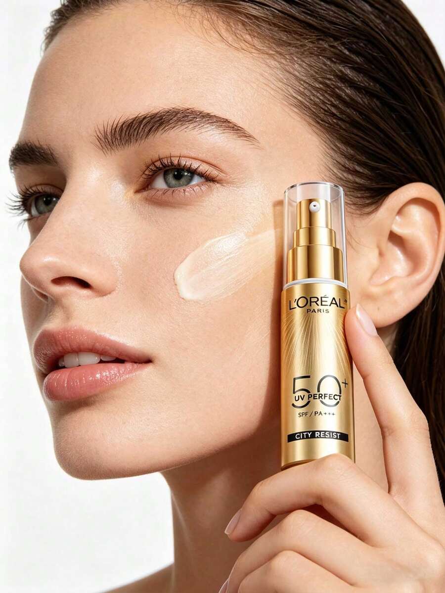 Protector Solar L'Oreal Gold Tube SPF50+ PA++++ Adecuado para Piel Sensible, Protección de Espectro Completo Transparente y No Pegajosa - 30 ml - Ver 1