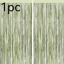 Sage Green Foil Fringe Curtain, Light Green Glitter Metallic Tinsel Backdrop For Boho Birthday Wedding Bridal Baby Shower Engagement Martini Party Decorations Supplies - 1 - View 8