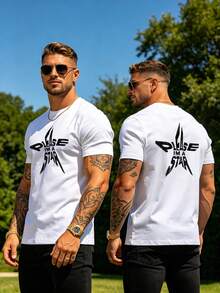 Lightweight 102% Cotton Unisex Tee For Short Trip Easy Going Out Wear - White - View 2