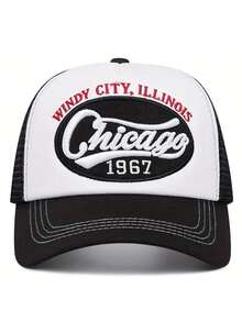 2026 New Hip Hop Skateboard Cap Chicago 1967 Embroidered Baseball Hat Outdoor Daily Commute Decorative Sun Hat Unisex Breathable Mesh Cap - CHICAGO1967 - View 2