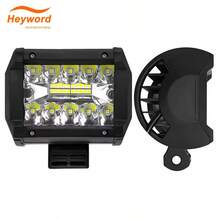 Heyword 1pc Car LED Work Light Bar, Spot + Flood Combination Light Pod, Off-Road Fog Light, Dustproof, Suitable For SUV, ATV, UTV, Car Accessories - 3570chip Yellow - View 1