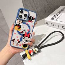 This Disney Mickey Mouse Pattern Lanyard Phone Case Features A Strong Magnetic Closure And Full Coverage Of Acrylic And TPU Material. It's Shockproof, Lightweight, And Suitable For IPhone17/16/11/13/15/15 Plus/15 Pro/15 Pro Max/12/14 Pro Max/11 Pro Max/12 Pro/12 Pro Max/13. It's A Popular Birthday Gift, Business Gift, Durable, Stain-Resistant, And Fingerprint-Resistant New Phone Case For Men And Women. It Also Includes A Mickey Mouse Phone Case And Mickey Mouse Doll Bracelet. Compatible With SamsungGalaxy S20, S21, S22, S23, And S24 Series. It's The Perfect Gift For Friends And Family. This Stylish Phone Case Is Fun, Lightweight, And Durable. IPhone17 Pro Max Phone Case, Minnie Phone Case. - 粉色 - 查看 7