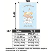 Sanrio Cinnamoroll Flanell-Wohndecke, weiche gemütliche Plüsch-Fleece-Decke mit Cinnamoroll & Friends Stapel-Muster und Musiknoten, hellblauer Hintergrund geeignet für Sofa, Bett, Wohnzimmer, Schlafzimmer, Büro, Reisen, alle Jahreszeiten - Farbe 1 - Übersicht 5