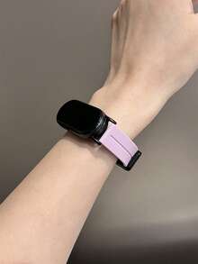 1件 矽膠磁吸錶帶，適用於小米 Mi Band 8/9/10/NFC - 薰衣草紫 - 查看 3