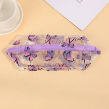 Bolsa de maquillaje transparente con estampado floral colorido estilo coreano Ins, bolsa de aseo de PVC de gran capacidad, estuche portátil para almacenamiento de cosméticos - Multicolor - Ver 13