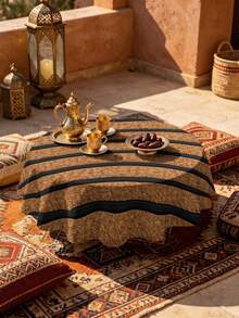 1/2pcs Tablecloth, Striped Texture Tablecloth Polyester Material Suitable For Round Square Dining Tables Kitchen Restaurant Coffee Table Desktop Decoration Picnic Camping Country Farmhouse Style Multi-Scene Application Desktop Protection Holiday Arrangement Simple Retro Design Warm Home Atmosphere Enhance Dining Experience - Multicolor - View 20