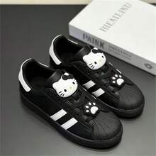 SANRIO Lace Buckle Black And White Powder Dual Color Silicone Shoe Buckle Adorable Cat Paw Decorative Buckle Universal Accessory For Sneakers And Casual Shoes Footwear Accessories - Multicolor - View 2