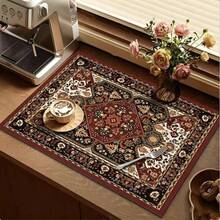 1 pieza, Alfombra de estilo bohemio oriental, Alfombra de piso de estilo persa vintage, Una alfombra decorativa con patrones florales adecuada para usar en salas de estar, dormitorios, cocinas y entradas. - XYLSD-96 - Ver 11