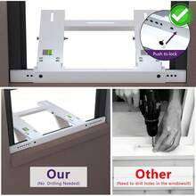 Universal Window Air Conditioner Support Bracket, Heavy Duty AC Condenser Mounting Frame, No Drilling Weather Resistant Cooling Unit Holder, Single Or Double Hung Windows Security Rack, Off White, 1 Pack - 1 - View 4
