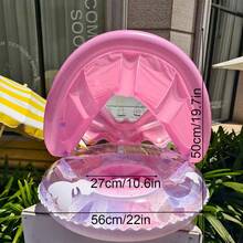 Anillo de natación para bebés con sombrilla desmontable, anillo de natación inflable con sombrilla extraíble, adecuado para niñas, niños y bebés, juguetes de natación - Multicolor - Ver 4