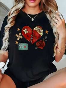 Women T-Shirts - Black - View 1