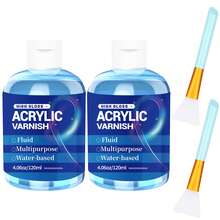 120ml Acrylic Paint, 4.06 Fl Oz/High Gloss And Matte Finish, Transparent, Fluid, Water-Based, Suitable For Arts And Crafts Sealant - XF-096 - View 12