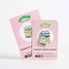 PsinzmkKEERCIGA Needle Minder - Books, Sewing, Embroidery and Needlework Accessories, Enamel and Magnetic - Turquesa, amarillo, azul, blanco - Ver 2