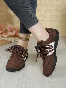 Women's New Anti-Slip Comfortable Lightweight Sports Casual Sneakers - Brown - View 6