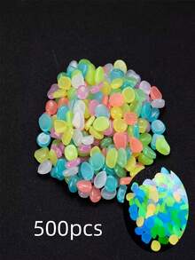100/500/1000 piezas Piedras que brillan en la oscuridad, guijarros luminosos para jardín, camino, plantas de interior, parque y decoración de acuario - A - Ver 12