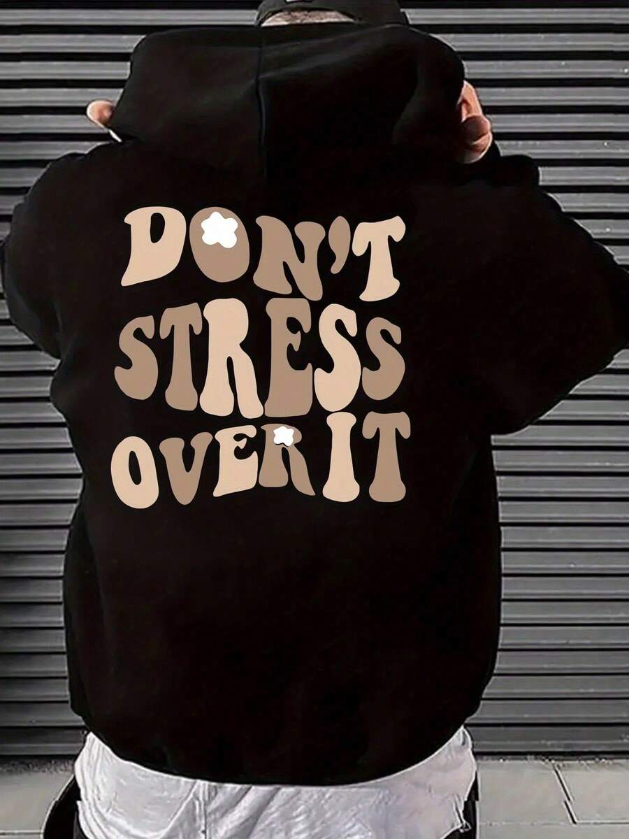 New Spring And Autumn Printed Hoodie Sweatshirt MJL9 - Black - View 1