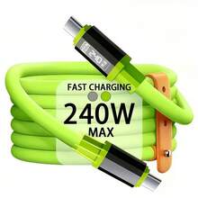 1条240W快充线,USB转Lightning数据线,兼容三星Galaxy S24/23 Ultra/S22/S21,兼容荣耀等Type-C设备,快充适配器,Type-C转Type-C数据线,USB-C充电器,Type-C快充线,快充线,电力传输线,扁平设计,紧凑型线缆,结构坚固,优质材料,多口充电器,旅行必备,手机配件 - 彩色 - 查看 12