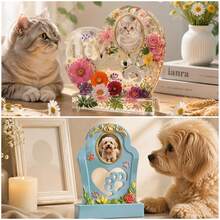 Pet Memorial Photo Frame Silicone Mold, DIY Resin Dry Flower Pet Memorial Photo Stand Mold - Photo Display Mold - View 3