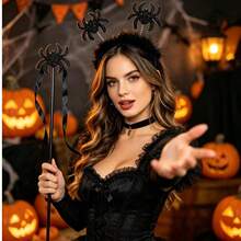1pc/Set Halloween Bat And Spider Magic Wand Set, Wand Headband, Animal Headband Hair Accessories, Party Costume Styling - Multicolor - View 10