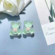 2pcs Transparent Bow Tie Bear Cable Protector Compatible With Apple/Type-C Data Cable, Anti-Bite Anti-Breakage Cable Clip - Multicolor - View 10