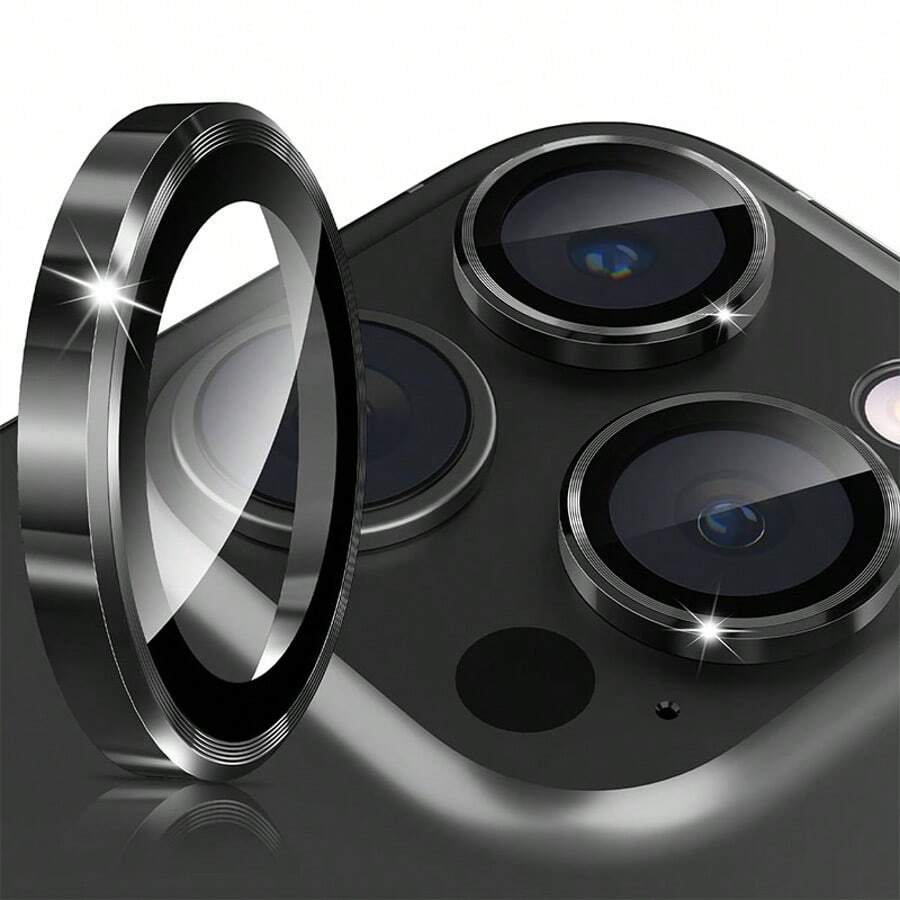 3 Pieces Compatible With IPhone 17 Promax 13 13pormax 15, Black Camera Lens, AR+AF Tempered Glass, Easy To Install, 9H Hardness, Waterproof, Anti Drop And Anti Scratch, Compatible With IPhone 17 Promax Lens Protection Film, High-Definition Transparent Camera Accessories, Compatible With IPhone 13 Lens Protection Film, Mobile Phone Accessories [International Version, Non Local Version] - Multicolor - View 1