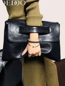 Dedoo 2025 Nuevo bolso de mano pequeño de moda con correa cruzada, bolso de hombro para mujer de gran capacidad para portátil - Negro - Ver 4