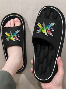 Spring/Summer INS Style Slides, Versatile And Comfortable, Quiet And Durable Sole, Essential For Home, Hotel, Office, Outdoor Hiking, Lightweight And Long-Wear Without Foot Fatigue, Unisex - Black - View 4