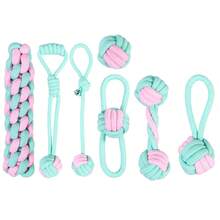 7pcs Puppy Toy Set, Suitable For Teething, Entertainment & Interaction, Includes Rope Toys, Treat Balls And Toys For Puppies & Large Dogs. Puppy Chew Toy Set, Perfect As Christmas, Halloween & Birthday Gifts Dog Toys/Dog Toys For Aggressive Chewers - Multicolor - View 4