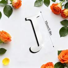 OUTANA Premium 1cm Thick 3D Mirror Wall Letters - Custom Acrylic Alphabet Sign For Wedding Initials, Party Backdrop & Luxury Home Decor (4"/6"/8" Sold Separately) - Silver - View 75