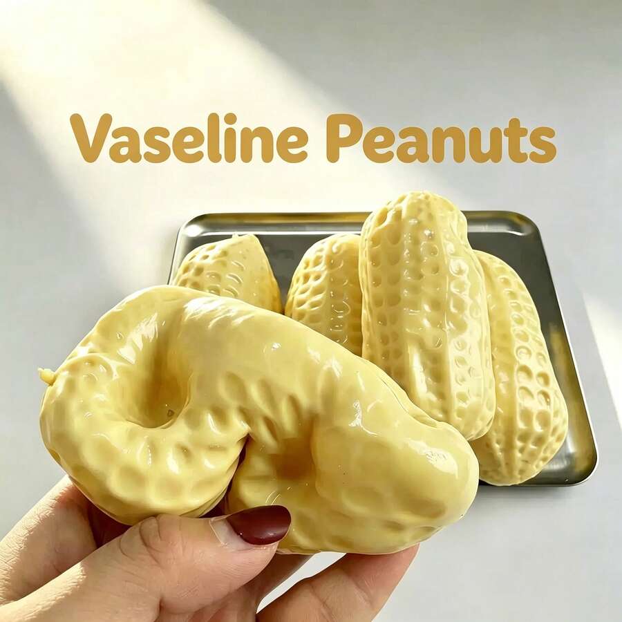 Coconut Oil Peanut Super Slow Rebound Handmade Squishy - Sticky & Shapeable Stress Relief, Soft & Viscous Texture, Desktop Decompression Gift - Holiday Gift, Creative Surprise, Perfect Present