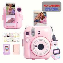 Funda transparente Instant Mini 12 para cámara de película instantánea Fujifilm Mini 12, funda protectora de cámara con bolsillo trasero mejorado para guardar 10 películas y correa ajustable (sin cámara) - Ver 9