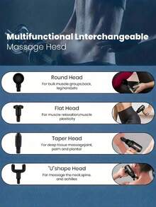 Pistola de masaje muscular portátil, adecuada para masaje de Body completo, equipada con pantalla táctil LED, ajuste de velocidad, recargable y 4 cabezales de masaje reemplazables. Fascia Gun - Silla de masaje muscular - Martillo eléctrico mini multifunción de grado terapéutico profesional, adecuado para masaje de percusión en hombros, cuello, cintura, espalda y otras áreas. Una idea de regalo única y genial para ella, también una opción ideal para sets de regalo. - Multicolor - Ver 8
