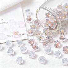 4/10pcs Star-Shaped Transparent Silicone Ear Plugs Ear Studs Jewelry Making Supplies - DIY Five-pointed Star Earplugs - View 5