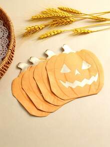 20/40pcs Pumpkin Napkins, Autumn Pumpkin Napkins, Pumpkin Print Decorative Napkins, Suitable For Wedding Table Decor, Engagement Party, Halloween Party, Fall Party, Home, Disposable Beverage And Dessert Napkins - Pumpkin Paper Napkins - View 3