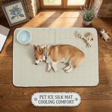 Summer Cooling Mats For Dogs And Cats, Made With Moisture-Wicking Fabric, Breathable Mesh, And Durable Polyester Fibers - Keep Your Cats And Dogs Cool And Comfortable All Summer Long. Suitable For Small, Medium, And Large Pets (5 Sizes Available). - Grey - View 13