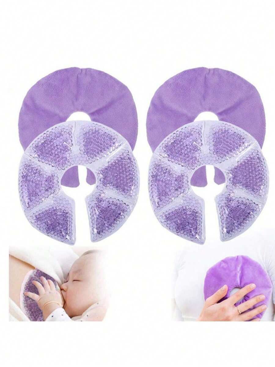 2 Packs Breast Therapy Packs With Soft Covers, Hot And Cold Breast Ice Pads, Breastfeeding Essentials Gift For Moms - View 1