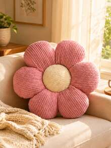 Cojín decorativo con forma de flor, cojín de margarita decorativo, cojín lindo para decoración de cama, alfombra de piso con forma de flor, cojín de asiento suave, cojín rosa - Multicolor - Ver 4