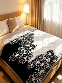 1 pieza Edredón suave & fresco - Ropa de cama ligera para todas las estaciones, patrón floral a cuadros moderno, 100% poliéster, lavable a máquina, adecuado para cama individual/doble, hotel, camping y decoración del hogar, ropa de cama de lujo de hotel | Diseño acolchado moderno | Tecnología en relieve, decoración para todas las estaciones, decoración de habitación - Multicolor - Ver 13