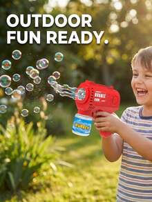 Children's Fully Automatic Bubble Gun, 26th Year Model. Automatic Bubble Blowing Machine, With Leak-Proof Design. Portable Electric Bubble Toy, Suitable As A Gift For Boys And Girls At Birthday Parties. (Without Batteries And Without Bubbles) - Multicolor - View 9