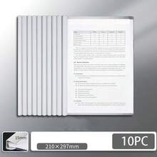 10pcs A4 Transparent Lever Arch File Folders Transparent Document Organizer Office Supplies - A - View 2