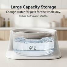 No Spill Dog Water Bowl, Large Capacity Pet Water Dispenser With Floating Disk, Splash-Proof Slow Feeder, Mess-Free Non-Slip Dog Bowl Prevent Wet Mouth For Messy Drinkers Cats - 2L - View 5