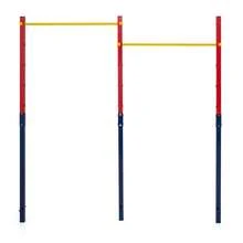 Metal Pull Up Bar 220 Kg Capacity In-Ground Pull Up Bar Station 5 Adjustable Heights For Park School Workout - Red - View 9