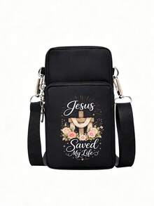 Bolso Bandolera de Exterior con Estampado de la Serie de Jesús, Mini Bolso de Mano para Deportes de Exterior con Jack para Auriculares, Bolso para Teléfono, Bolso para el Brazo, Monedero, Bolso de Hombro, Bolso Bandolera para Teléfono Móvil de Mujer, Correa de Hombro Ajustable, Billetera Vertical con Cadena Dora, Billetera para el Brazo de Deportes de Exterior Incluida Adecuada para Correr, Senderismo y Ciclismo, Regalo Ideal para Amigos, Familia y Amigos,Vuelta al Colegio - Multicolor - Ver 13
