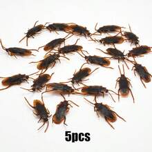3/5/10/25/50個仿真假蟑螂軟橡膠蟑螂玩具，恐怖玩具，派對道具，模型玩具 - 彩色 - 查看 8